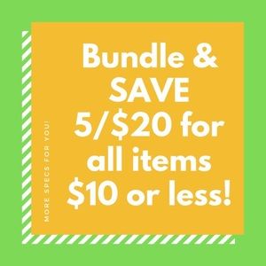 Bundle & Save. 🍓5/$20 on any items $10 and below.